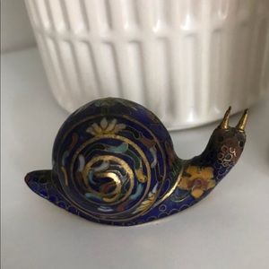 Vintage Cloisonne Snail
